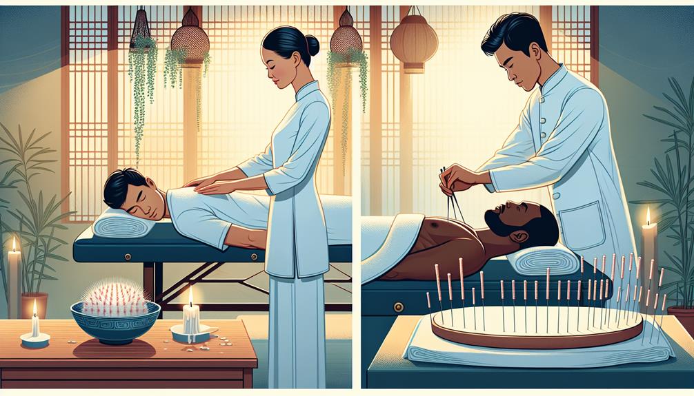 differentiating massage from acupuncture